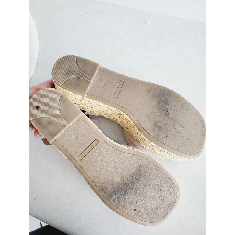 Marc Fisher Platform Espadrille Sandals Blush Strappy Dressy Casual 11M